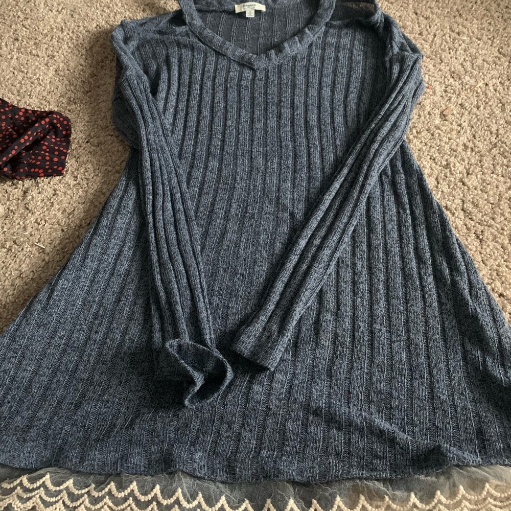 Navy dress sweater